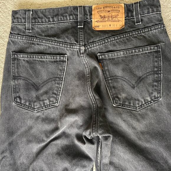 Vintage Levi's Jeans Men’s Black 550‎ Orange Tab Tag 29x33 Dark Grunge Skate - Picture 9 of 16